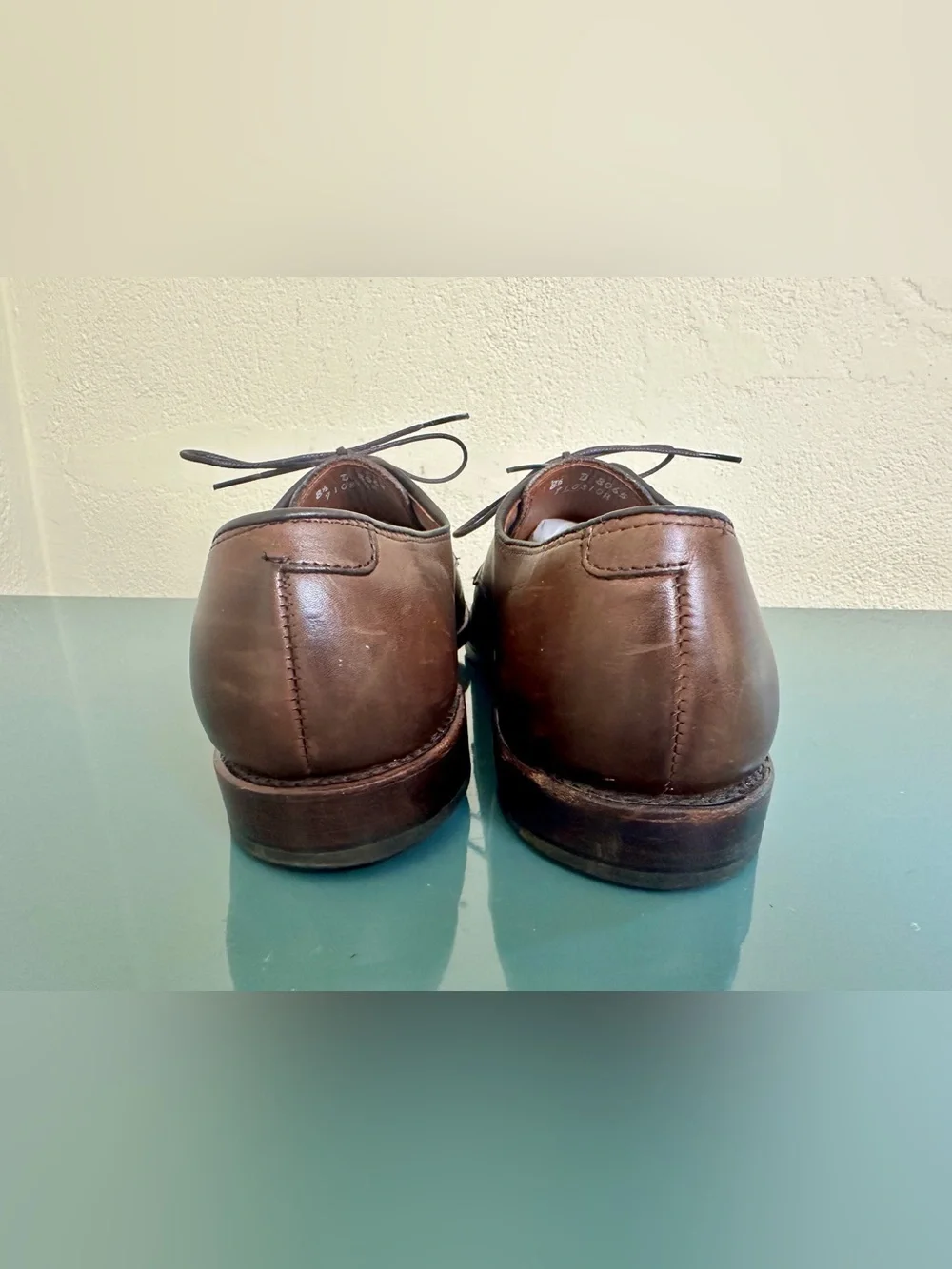 Allen Edmonds Kenilworth Brown Leather Plain Toe Bluchers Oxfords US 8.5 D $450